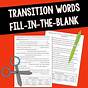Fill In The Blank Transition Worksheets