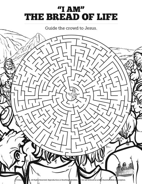 John 6 Bread Of Life Bible Mazes Drawing Off The Imagery Of John 6