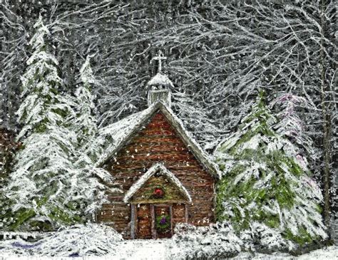 Snowy Church Old Country Churches Country Church Winter Pictures