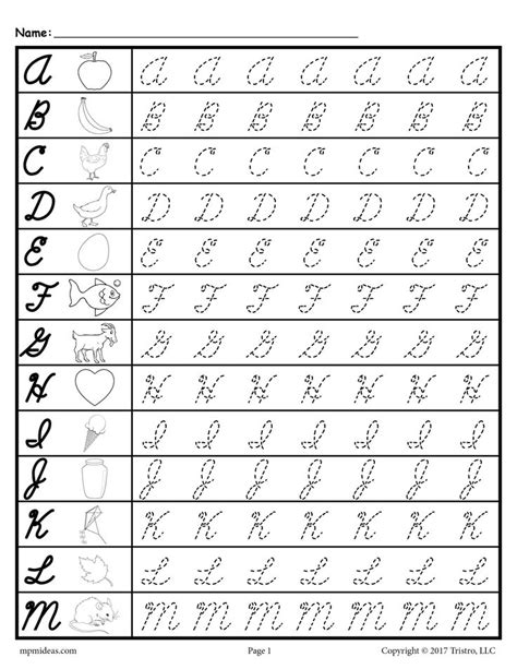 Cursive Uppercase Letter Tracing Worksheets Cursive Writing Practice