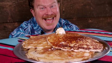Man Vs Food Pancake Challenge Youtube
