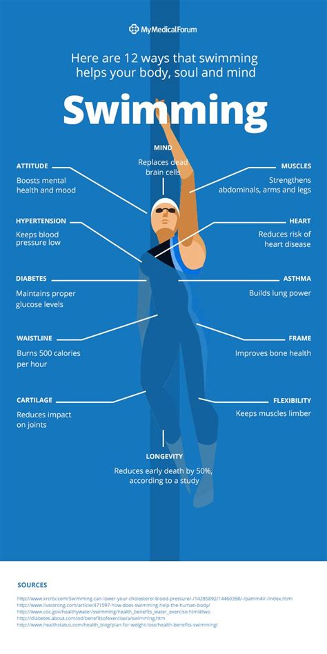 Benefits Of Swimming Infographics Stock Illustration