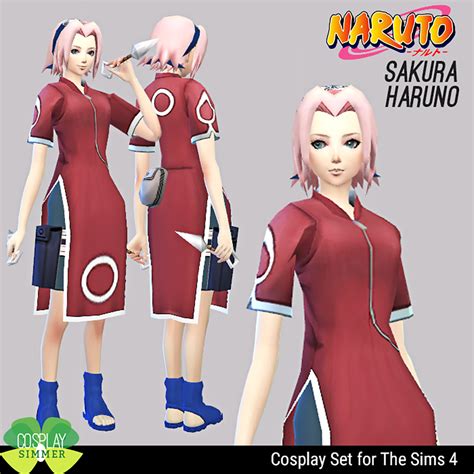 Sakura Haruno In 2021 Sims 4 Anime Sims 4 Sims