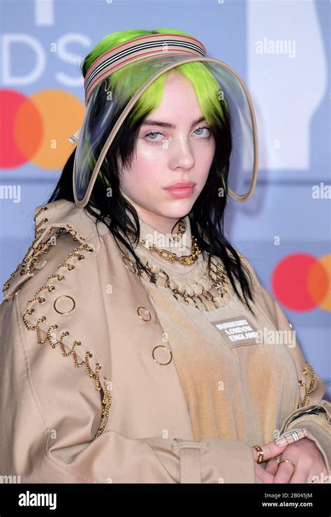 Billie Eilish Arriving At The Brit Awards 2020 Held At The O2 Arena