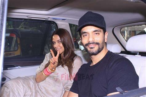 Neha Dhupia With Her Husband Angad Bedi Spotted At Juhu Photos Filmibeat