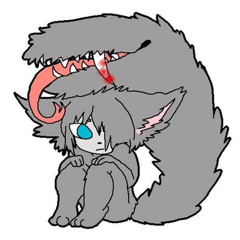Pixilart Demon Wolf By Dragonsbreath