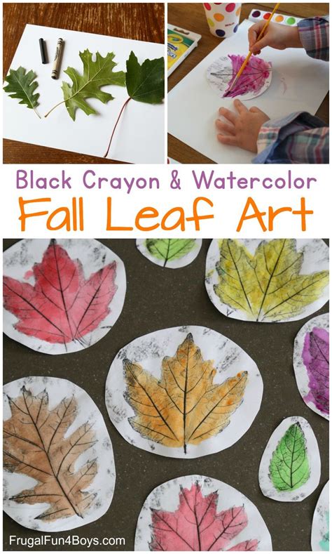 Gorgeous Black Crayon And Watercolor Fall Leaf Art Fall