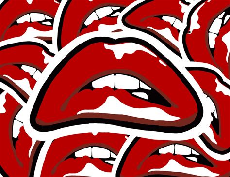 rocky horror picture show mouth sticker etsy