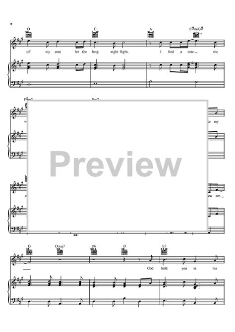 Goodnight Sweetheart Sheet Music By David Kersh For Pianovocalchords Sheet Music Now