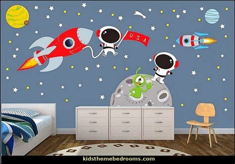 Designing a room for the little ones, but looking for some extra inspiration? Space Theme Rooms for kids #Bedroom (Kids bedroom theme) # ...
