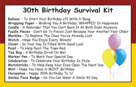 30th Birthday Survival Kit In A Can Fun Happy Birthday T And Etsy