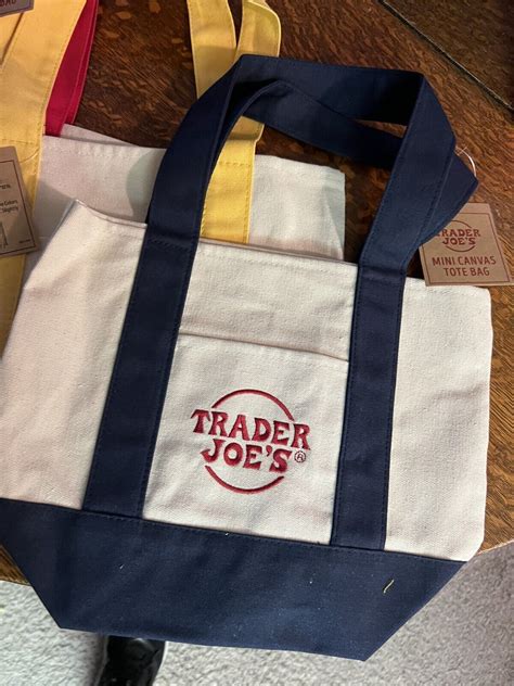 Trader Joes NEW Mini Canvas Reusable Tote Bags Set Of All COLORS NWT LIMITED EBay