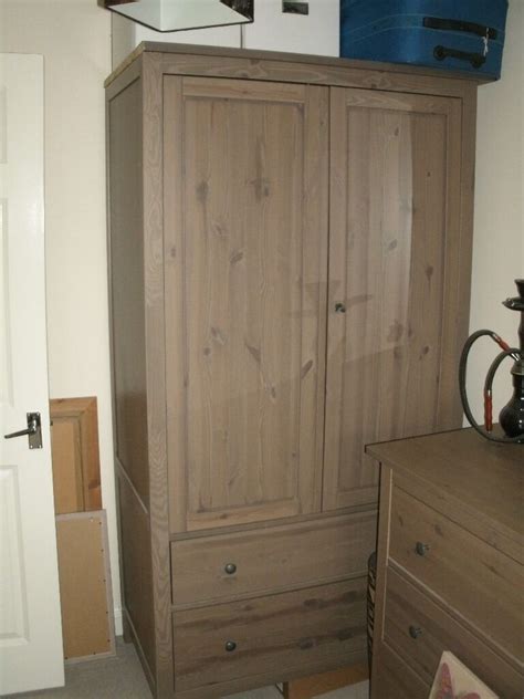 1 x hemnes open wardrobe article no: IKEA Hemnes Wardrobe (Grey/Brown) - SOLD | in Wootton ...