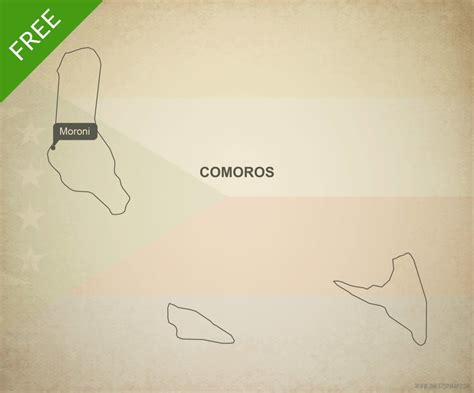 Vector Map Of Comoros Political One Stop Map