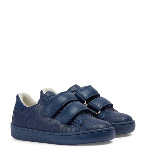 Gucci Kids Blue Leather Ace Sneakers Harrods Uk