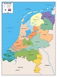 Mapa político y administrativo de los Países Bajos | Países Bajos ...