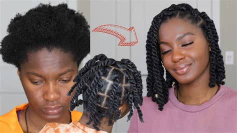 Short Passion Twist On Thick 4c Natural Hair That Will Last Longer Youtube