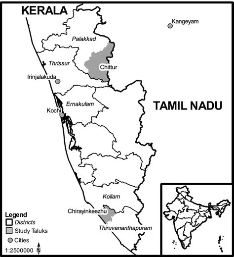 Jungle Maps Map Of Kerala And Tamil Nadu