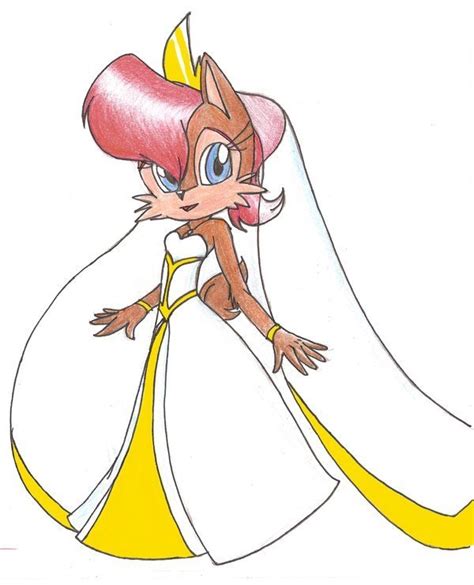 Sally Acorn Wedding Dress Sally The Beautiful Princess Fan Art