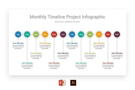 Monthly Timeline Infographics Infographic Powerpoint Template Free