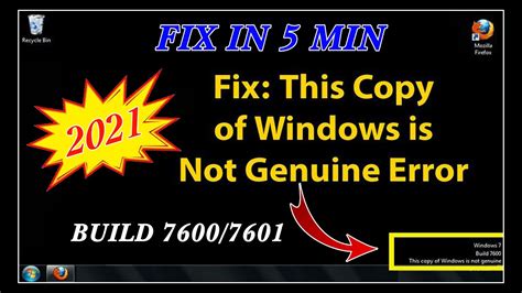 How To Fix This Copy Of Windows Is Not Genuine Win 7810