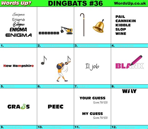 Dingbats Answers Level 71 3 Anyone Can Play Dingbat With No Age