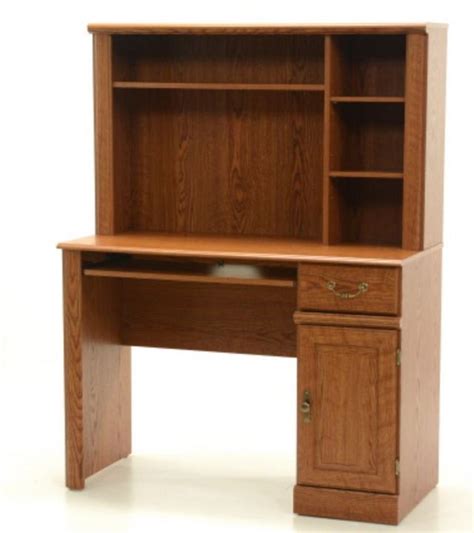 Sauder Orchard Hills Carolina Oak Computer Desk With Hutch Big