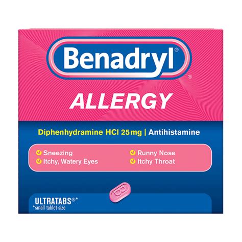 Benadryl® Allergy Ultratabs® Tablets With Diphenhydramine Benadryl®