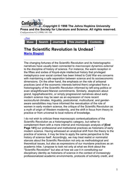 Pdf The Scientific Revolution Is Undead
