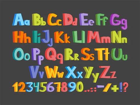 Small Colorful Alphabet 3d Letters — Stock Vector © Vectorjade 20978439