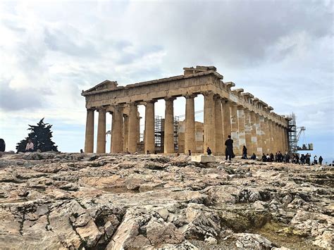Greece Ruins Evening Columns Hdr Wallpaper Coolwallpapersme