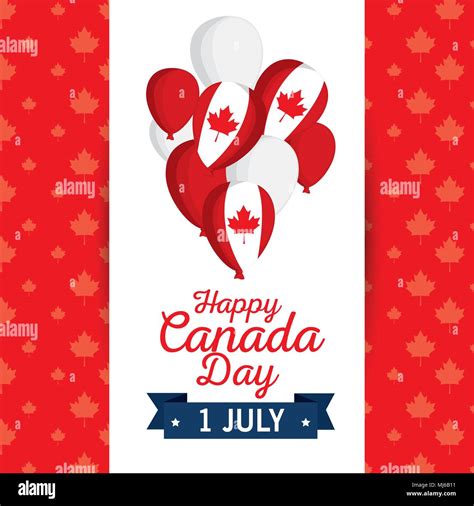 Happy Canada Day Celebration Poster Stock Vector Image And Art Alamy