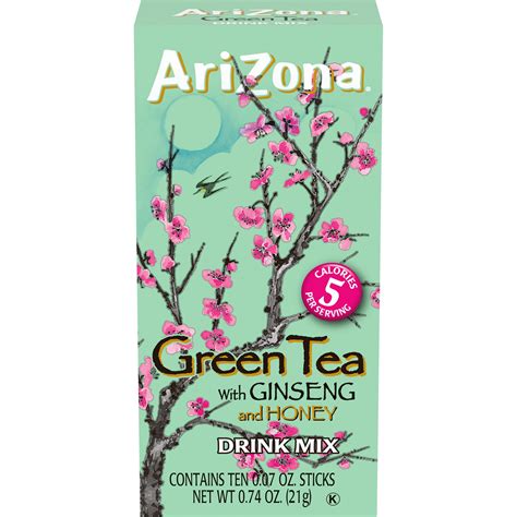 Arizona Green Tea With Ginseng And Honey Naturally Flavored Powdered