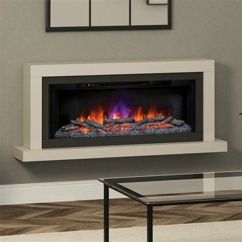 Bemodern Elyce Wall Mounted Electric Fire Suite In 2021 Wall Mounted