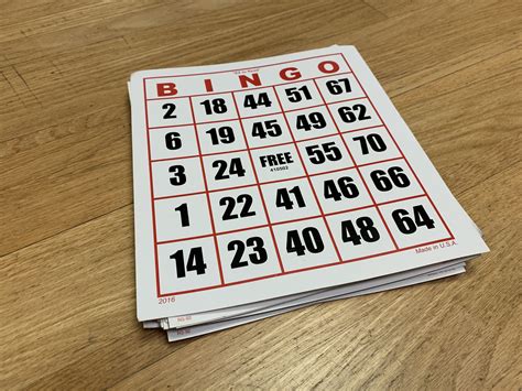 Large Print Bingo Card Latan