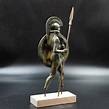 Ancient Greek Spartan Warrior Statue Armed with Helmet Shield and Spear ...