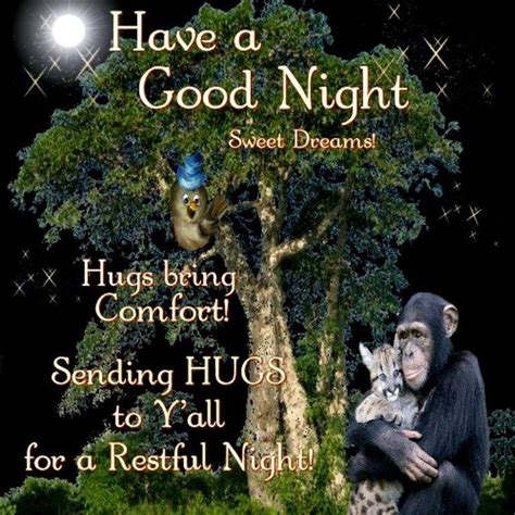 Have A Good Night Sending Hugs To Yall Good Night Sweet Dreams
