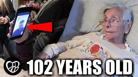 102 year old woman was surprised by great grandson 102 year old grandmother didn t expect