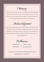 Editable Funeral Obituary Template in Adobe Photoshop, Microsoft Word