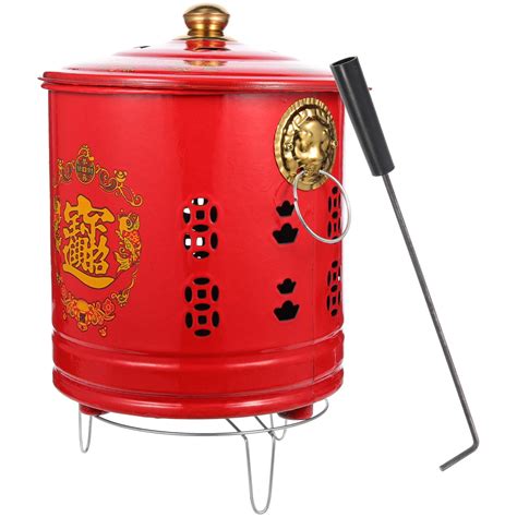 Paper Incinerator Can Burn Barrel Paper Burning Bucket Enamel Burn Cage