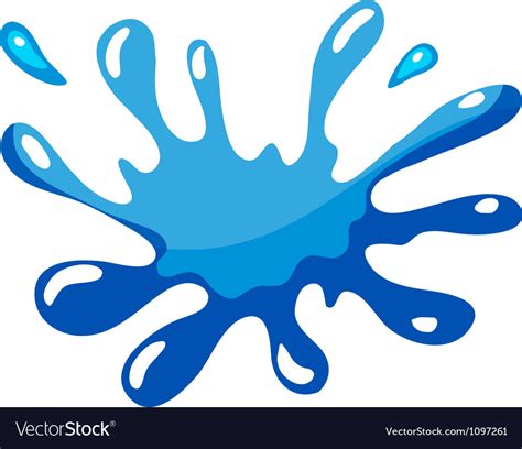 A Blue Color Splash Royalty Free Vector Image Vectorstock