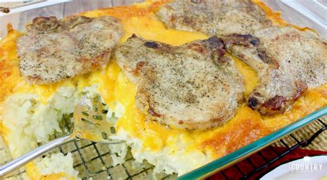 Add in 1/2 pound cooked and crumbled sausage, bacon, chopped, baked ham or diced smoked sausage. BAKED HASH BROWN PORK CHOP CASSEROLE | The Country Cook