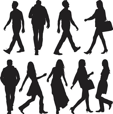 Royalty Free People Walking Clip Art Vector Images