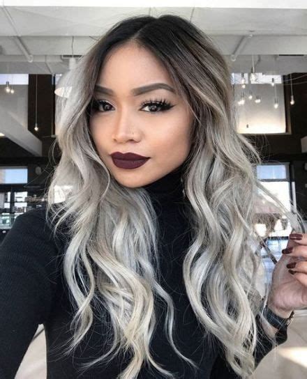 New Hair Dark Roots Black 45 Ideas Grey Ombre Hair Brown Ombre Hair