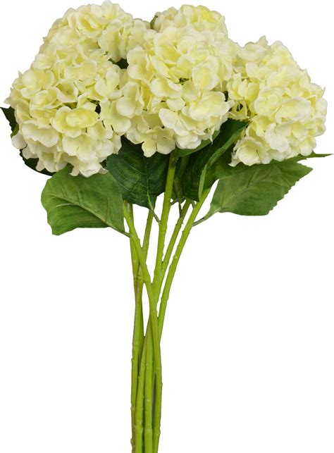 artificial long single stem hydrangea flower in white 55cm bunch of 6 stems ebay