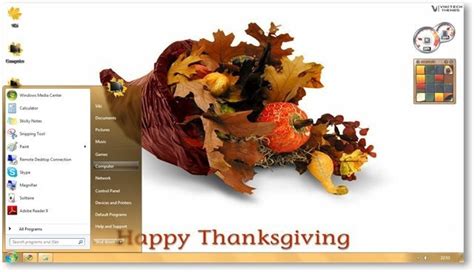 Windows 7 Thanksgiving Theme Holiday Themes