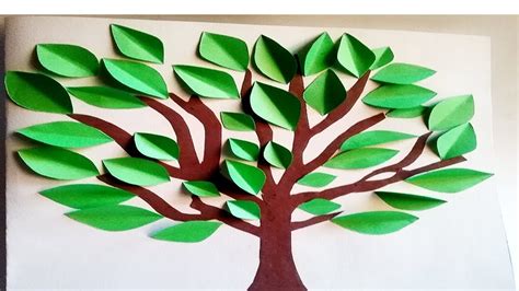 How To Make Tree With Paper Step By Step Craft Ideas Earth Day Craft