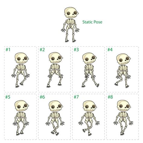 Free Vector Animation Of Skeleton