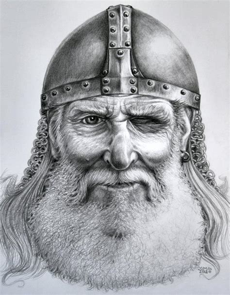 Odin Allfather Drawing by Dan Mills