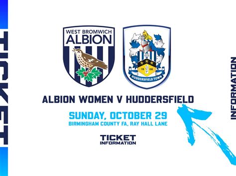 Albion Women Ticket Info Huddersfield At Home Fawnl Cup West